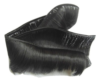 1szt włosy dla lalek, wig 5cm czarne