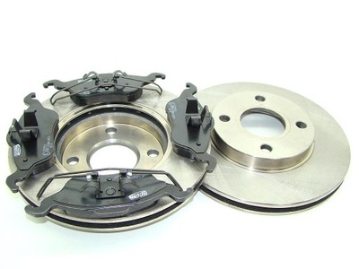 DISCS 2 PCS. + PADS FORD FOCUS I FIESTA FUSION FRONT  