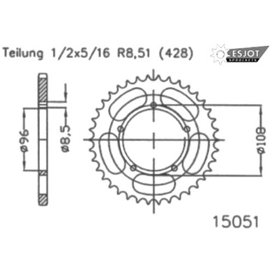 PINION GEAR ESJOT 49 REAR MZ 125 SM 2001-2006R. - milautoparts-fr.ukrlive.com