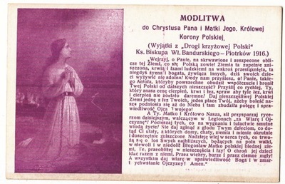 MODLITWA BISKUP BANDURSKI PIOTRKÓW 1916 RELIGIA