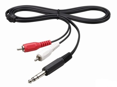 Kabel 2 RCA wt. - 1 JACK 6,35 mm wt. 1,5m. THOMSON