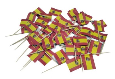 Wykałaczki Pikery flaga Hiszpania 50 sztuk flagi Hiszpanii
