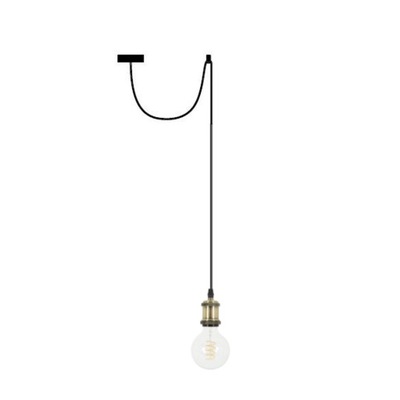 LAMPA WISZĄCA POJEDYNCZA RETRO ZŁOTA PODWIESZANA
