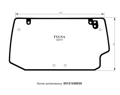 GLACE ARRIÈRE LAMBORGHINI R6.100, 00121438030 - milautoparts-fr.ukrlive.com