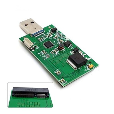 Adapter przejściówka Mini PCI-E mSATA do USB 3.0