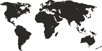MAPA świata NAKLEJKA na ścianę ścienna 100x50 cm