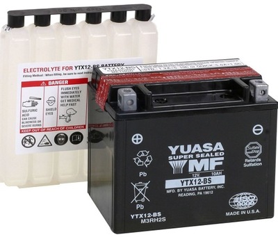 AKUMULATOR YUASA YTX12-BS KAWASAKI ER 500 ER-6F ER-6N 650 97-11 NOWY