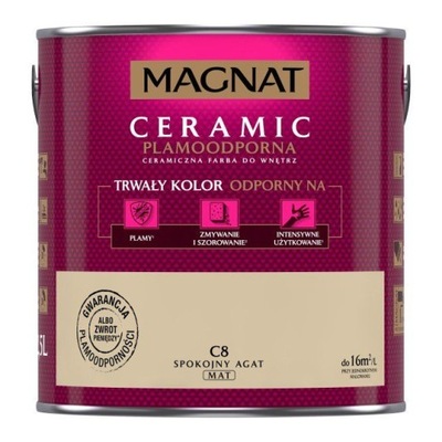 MAGNAT Ceramic farba ścian 2,5L C8 SPOKOJNY AGAT