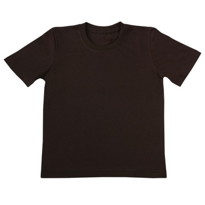Gładka koszulka t-shirt Gracja - brązowy - 140