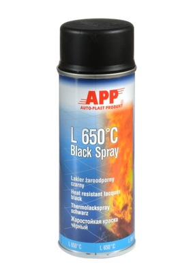 APP lakier żaroodporny spray CZARNY 650C 400 ml