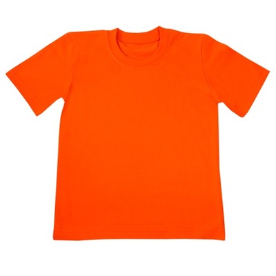 Gładka pomarańczowa koszulka t-shirt *152* Gracja