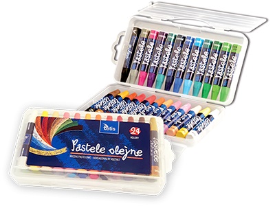 Kredki pastele olejne 24 kolory TETIS KT020-AF