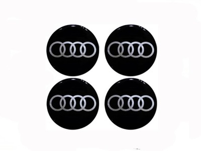 AUDI 55MM EMBLEMATY STICKERS ON WHEEL COVERS ALUMINIUM DISCS - milautoparts-fr.ukrlive.com