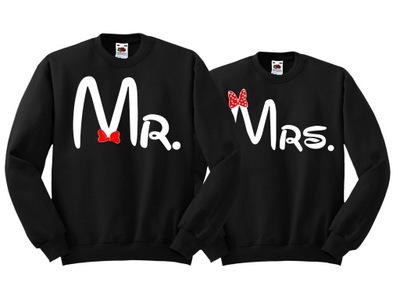 BLUZY DLA PAR ZAKOCHANYCH KOMPLET 2 SZT WALENTYNKI