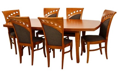 Zestaw Casena Stół + 6 Krzeseł w stylu Włoskim
