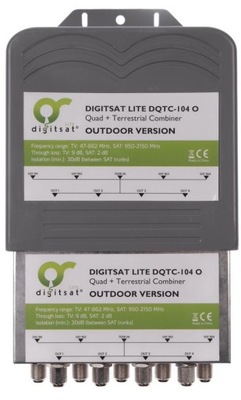 Sumator TV 4x SAT QUAD DVB-T DigitSat Antena Naziemna + Satelitarna 4x LNB