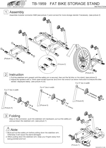 ПОДСТАВКА ДЛЯ ВЕЛОСИПЕДА SUPER B TB-1959 FAT BIKE SPRING