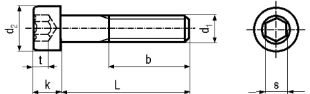 Винт с шестигранной головкой, черный, M5x25, Торцевая головка, 10 шт.