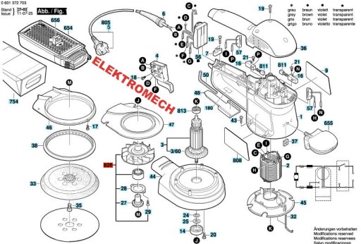 BOSCH MIMOŚRÓD WENTYLATOR SZLIFIERKI GEX 150 AC