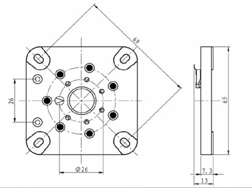 РОЗЕТКА КЕРАМИЧЕСКАЯ 7PIN OB4 SEPTAR 6S33S FU-29