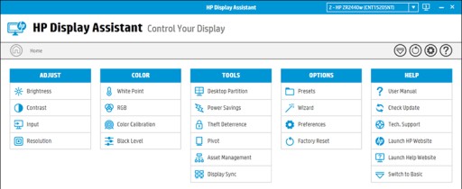 HP E241i 24-дюймовый IPS-монитор со светодиодной подсветкой, 1920 x 1200, VGA, DVI DP