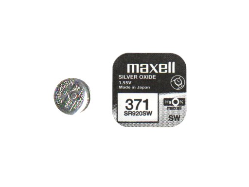 Серебристый аккумулятор 371 Maxell SR920SW D371 SR69 370