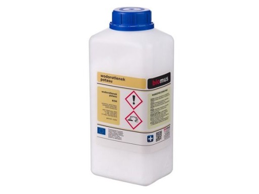WODOROTLENEK POTASU 1 KG KOH BIOMUS Potas Żrący Potas Kaustyczny