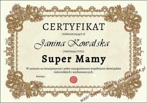 DZIEŃ MATKI - PREZENT Pantofle SUPER MAMA nr 36