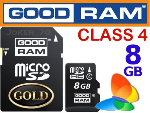 КАРТА GOODRAM MICRO SD ПАМЯТЬ 8 ГБ + АДАПТЕР SDHC