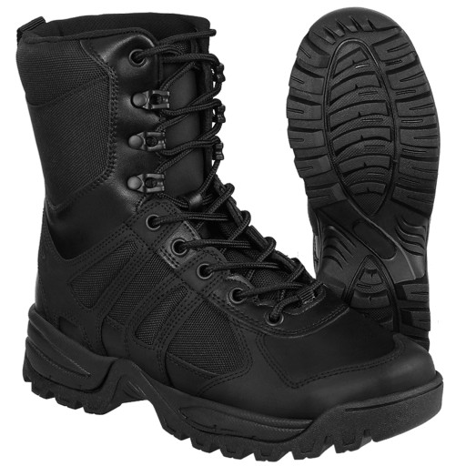 BUTY TAKTYCZNE WOJSKOWE OCHRONA SECURITY MIL-TEC Combat Gen.II Czarne 42