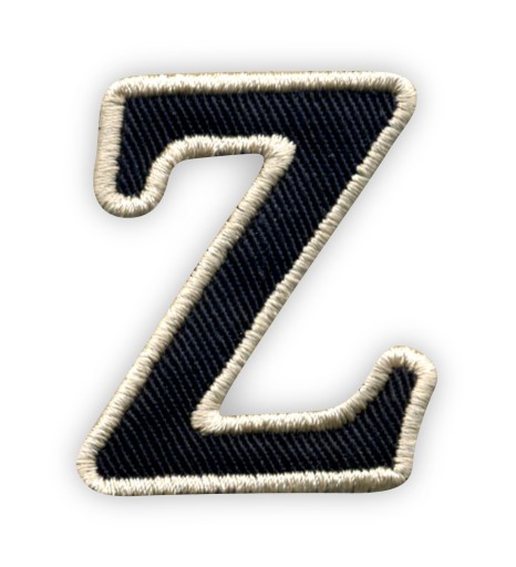 Naszywka LITERA, literka Z - czarno-beżowa HAFT