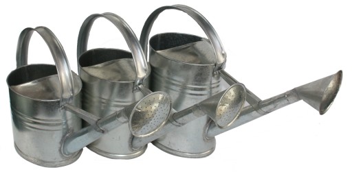 Konewka metalowa owalna ocynk 8L