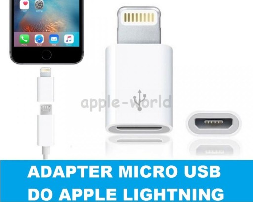 АДАПТЕР МИКРО USB LIGHTNING IPHONE 5 6 6s IPAD AIR