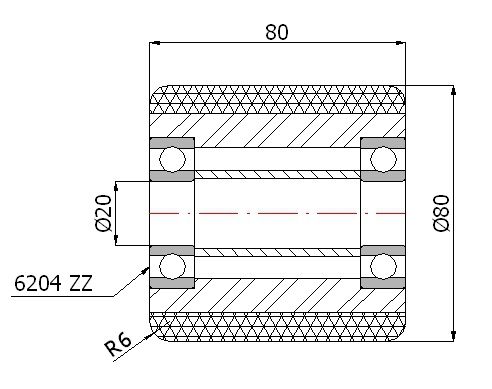 РОЛИК 80-80 РОЛИКЫ ДЛЯ ГРУЗОВИКОВ 80x80 80