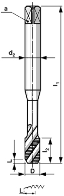 Машинный поворотный кран М4 HSSE INOX TIN VA