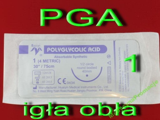 PGA 1 круглая хирургическая резьба