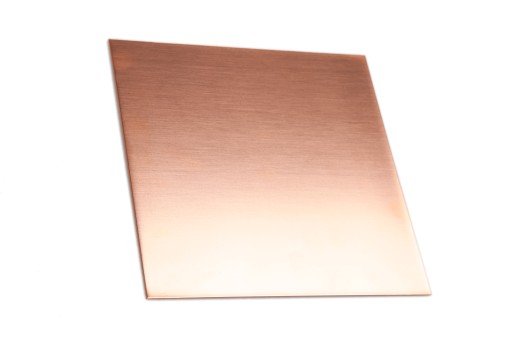 Blacha miedziana miedź Cu formatka 100x50x2mm | arkusz 2mm - 10x5cm