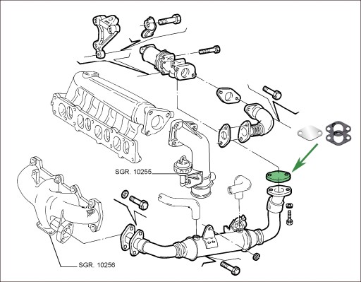 Заглушка EGR 1,9 8 В 2,4 10 В JTD ALFA ROMEO 147 156