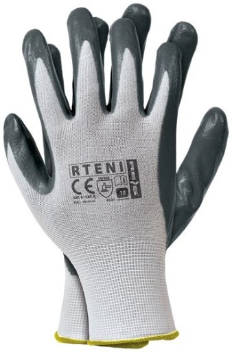 r.9 ПЕРЧАТКИ защитные РАБОЧИЕ RTENI reis NITRILE 12