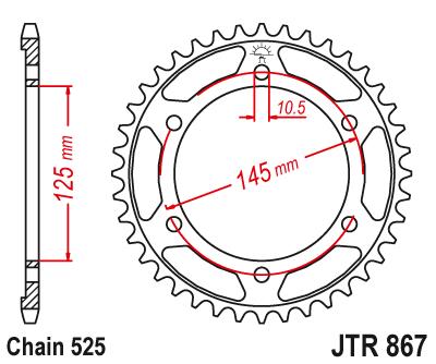 Цепь + звезды Yamaha TDM 850 1996-1998 POWER+