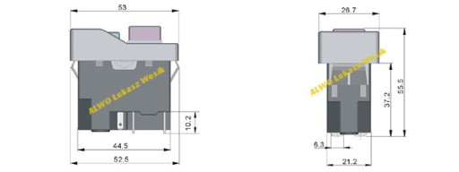 ПЕРЕКЛЮЧАТЕЛЬ KJD17 DZ-6 1ф TRIPUS 4 контакта