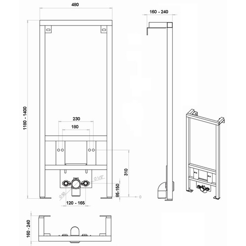 Биде Roca A890071000 скрытый каркас