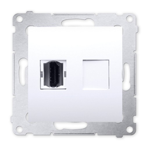 Simon 54 GNIAZDO HDMI TV POJED. białe DGHDMI.01/11