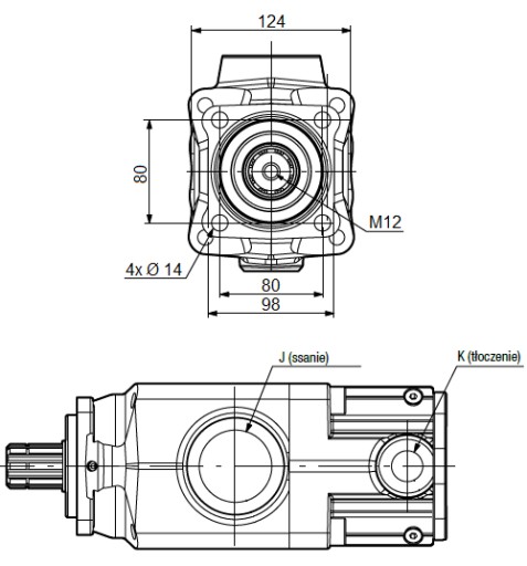 ПРЯМОЙ ПОРШНЕВОЙ НАСОС PA2x57 0511560 HYDRO LEDUC