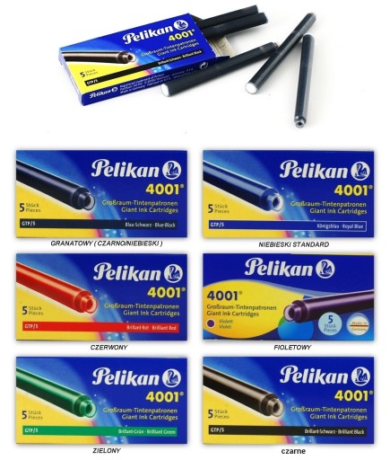 КАРТРИДЖИ ДЛЯ РУЧКИ PELIKAN, ДЛИННЫЕ, ТЕМНО-СИНИЕ