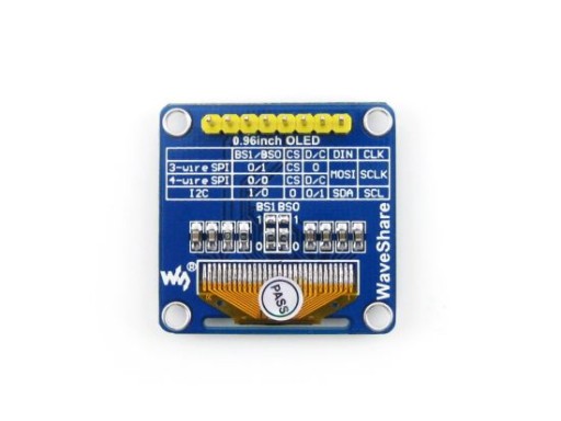 0,96-дюймовый OLED-дисплей, интерфейсы SPI I2C