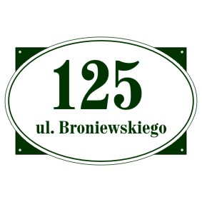 табличка ЭМАЛЬ адресная табличка 30х45 овал