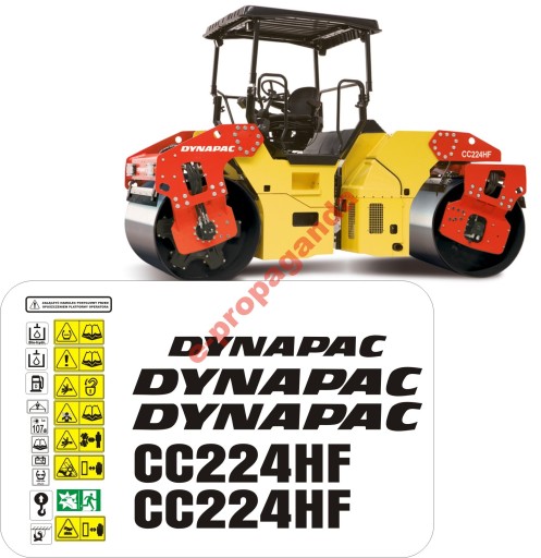 НАКЛЕЙКИ DYNAPAC CC224HF НАКЛЕЙКА