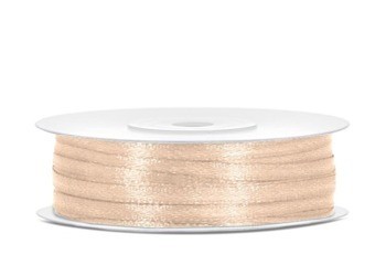 Tasiemka wstążka satynowa kremowa 3mm 50m TS3-079
