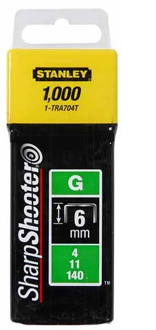 Скобы G 6мм 1000шт Stanley 1-TRA704T